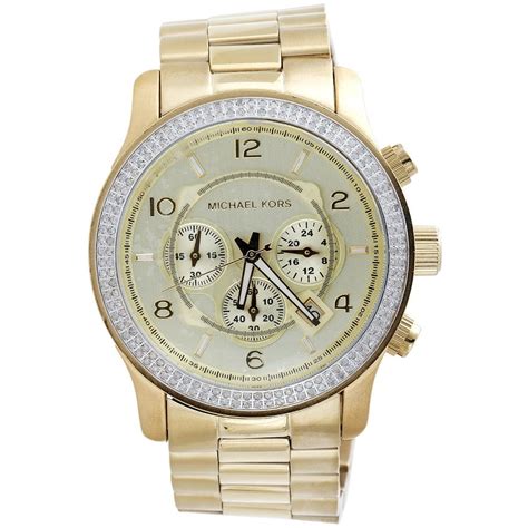 gold diamond michael kors watch men& 39